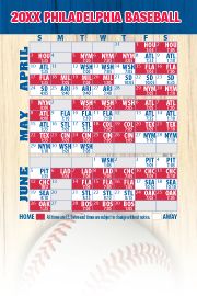 Magnetic Business Card Real Estate Baseball Schedules  |Realtor Tools